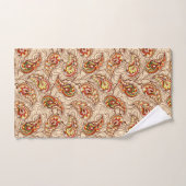 Sinaasappel en beige Paisley Bad Handdoek (Handdoek)
