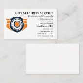 Sinaasappel en Black Shield Beveiliging Visitekaartje (Voorkant / Achterkant)