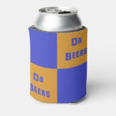 Sinaasappel en Blauw "Da Beers" Water Cooler Houde (Blikje Achterkant)