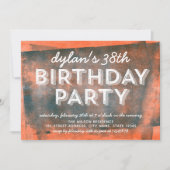 Sinaasappel en blauw gerolde inkt elke leeftijd ve kaart (Voorkant)