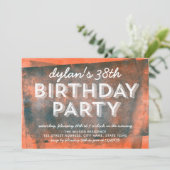 Sinaasappel en blauw gerolde inkt elke leeftijd ve kaart (Staand voorkant)