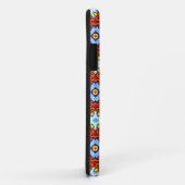 Sinaasappel en blauw retro tegel Case-Mate iPhone case (Achterkant/rechts)