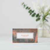 Sinaasappel en Blauw Rolled Ink Trendy Modern Visitekaartje (Staand voorkant)