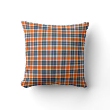 Sinaasappel en Blauw Sportief geruite Patroon
