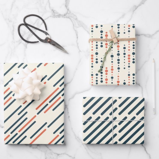 sinaasappel en blauw Vol 2 Inpakpapier Vel (Voorkant)