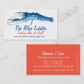 Sinaasappel en blauwe kreeft visitekaartje (Voorkant / Achterkant)