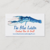 Sinaasappel en blauwe kreeft visitekaartje (Voorkant)