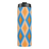 Sinaasappel en blauwe ruitvormen van gradiënt thermosbeker (Voorkant)