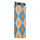 Sinaasappel en blauwe ruitvormen van gradiënt thermosbeker (Geroteerd rechts)