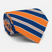 Sinaasappel en blauwe Stropdassen, gestreept, voor Stropdas (Opgerold)