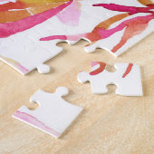 Sinaasappel en Blauwe Waterverf Schildpadden Koraa Legpuzzel (Zijkant)