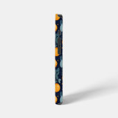 Sinaasappel en Bloemen Delight Pattern iPhone Hoesje (Linkerkant)