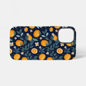 Sinaasappel en Bloemen Delight Pattern iPhone Hoesje (Achterkant horizontaal)