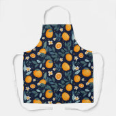 Sinaasappel en Bloemen Delight Pattern Schort (Voorkant)