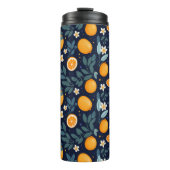 Sinaasappel en Bloemen Delight Pattern Thermosbeker (Voorkant)