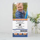 Sinaasappel en Blue Hockey Verjaardag Kaart (Staand voorkant)