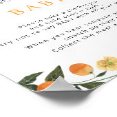 Sinaasappel en botanische Don's Say Baby Game Post Poster (Hoek)