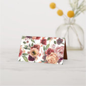 Sinaasappel en Bourgogne Rode Herfst Bloemen Bruil Plaatskaartje (Achterkant)