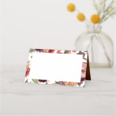 Sinaasappel en Bourgogne Rode Herfst Bloemen Bruil Plaatskaartje (Voorkant)