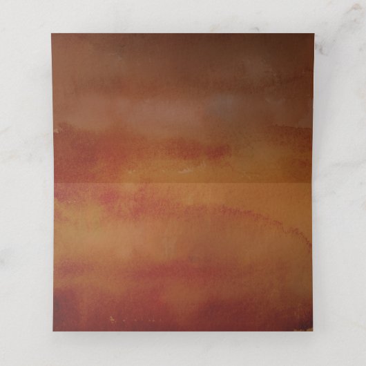 Sinaasappel en Bourgogne Rode Herfst Bloemen Bruil Plaatskaartje (Binnenkant ongevouwen)