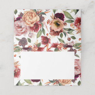 Sinaasappel en Bourgogne Rode Herfst Bloemen Bruil Plaatskaartje