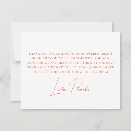 Sinaasappel en Bright Pink Floral Vrijgezellenfees Bedankkaart (Achterkant)