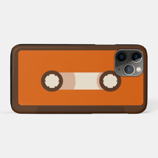 Sinaasappel en bruin Cassettebandje Case-Mate iPhone Case (Achterkant (horizontaal))