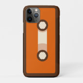 Sinaasappel en bruin Cassettebandje Case-Mate iPhone Case (Achterkant)