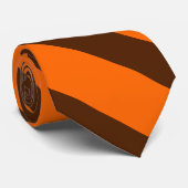 Sinaasappel en bruin, diagonaal gestreept Stropdas (Opgerold)