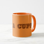 Sinaasappel en bruin "have a cuppa" koffie of thee mok (Voorkant rechts)