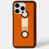 Sinaasappel en Bruin Retro Cassettebandje Case-Mate iPhone Case (Achterkant)