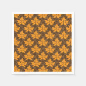 Sinaasappel en bruine herfst, roosterbladeren servetten (Voorkant)