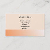 Sinaasappel- en bruine perskoeken visitekaartje (Achterkant)