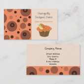 Sinaasappel- en bruine perskoeken visitekaartje (Voorkant / Achterkant)