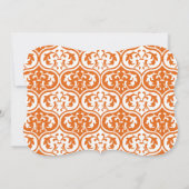 Sinaasappel en Chevron Elephant Baby shower Kaart (Achterkant)