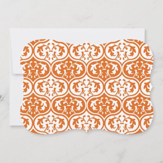 Sinaasappel en Chevron Elephant Baby shower Kaart (Achterkant)