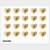 Sinaasappel en Chocolade Cake Save the Date Hart Sticker (Vel)