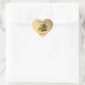 Sinaasappel en Chocolade Cake Save the Date Hart Sticker (Tas)