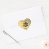 Sinaasappel en Chocolade Cake Save the Date Hart Sticker (Envelop)