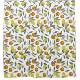 Sinaasappel en citroen douchegordijn