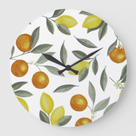 Sinaasappel en citroen grote klok