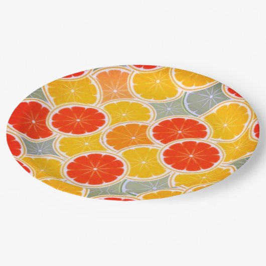 Sinaasappel en citroen Slices Party Papier Bord (Gekanteld)