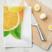Sinaasappel en citroen theedoek (Quarter Fold)