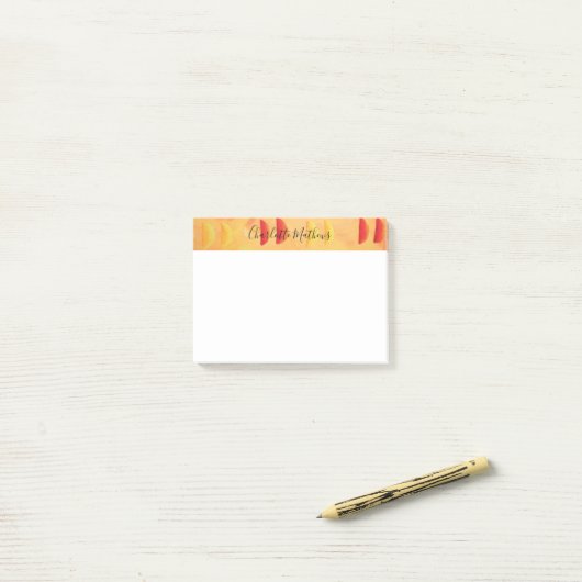Sinaasappel en citroenen citrus gepersonaliseerd post-it® notes (Op bureau)