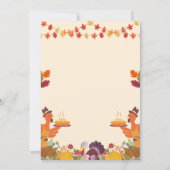 Sinaasappel en Cream Minimalistische Thanksgiving Kaart (Achterkant)