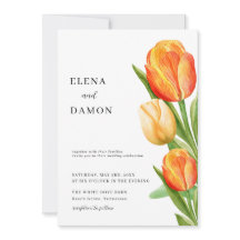 Sinaasappel en Cream Tulip Wedding