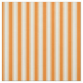 Sinaasappel en crème plakstrepen stof (Swatch)