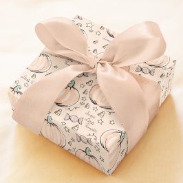 Sinaasappel en Crème Sweet Kleine Pumpkin Baby Cadeaupapier