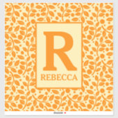 Sinaasappel- en crèmeblaasjespatroon sticker (Vel)