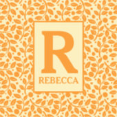 Sinaasappel- en crèmeblaasjespatroon sticker (Voorkant)